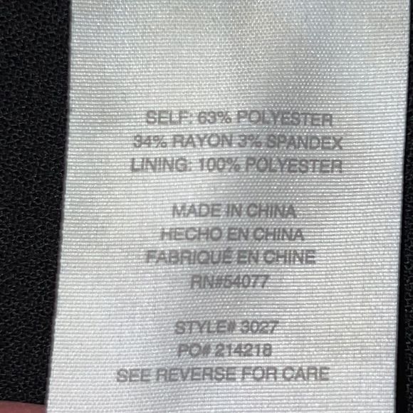 CABI Abbott Peplum Ponte Knit Jacket Black Sz 2 #3027 EUC - Picture 6 of 6